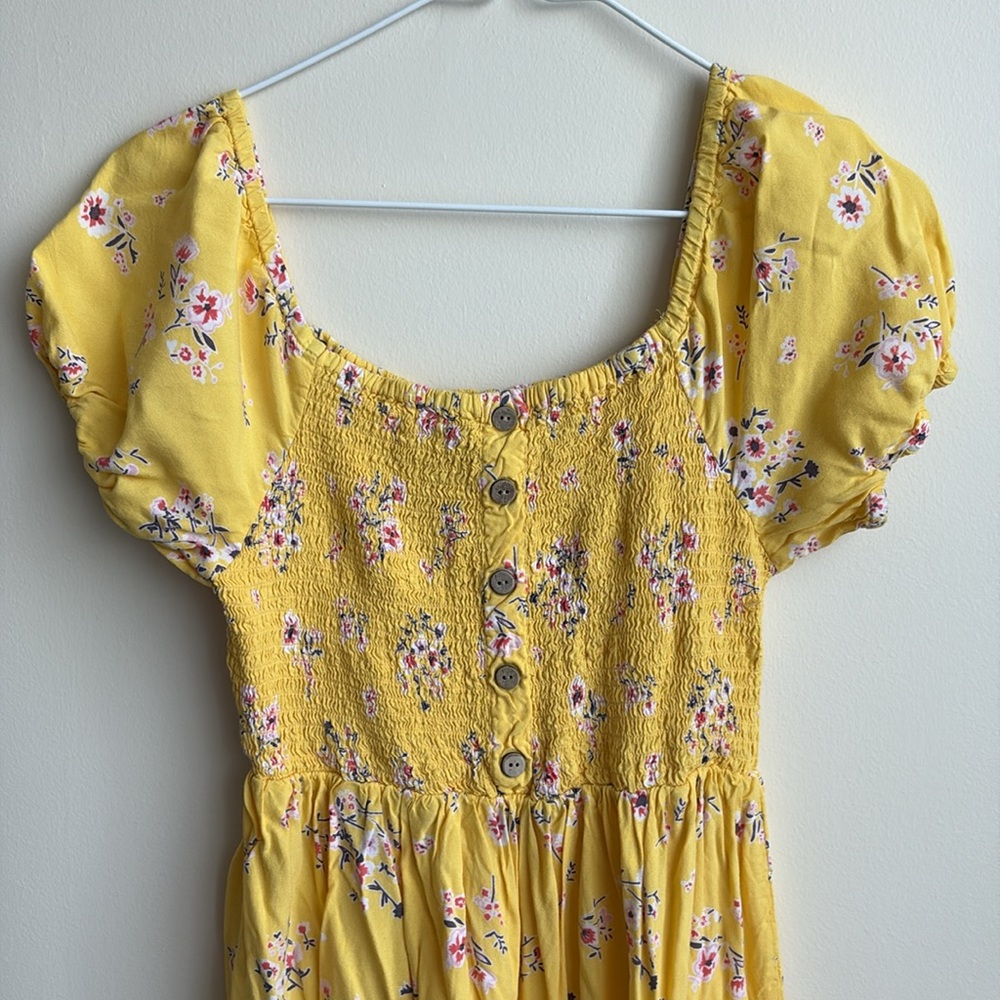 Ellen Weaver Yellow Floral Dress - Picture 2 of 5